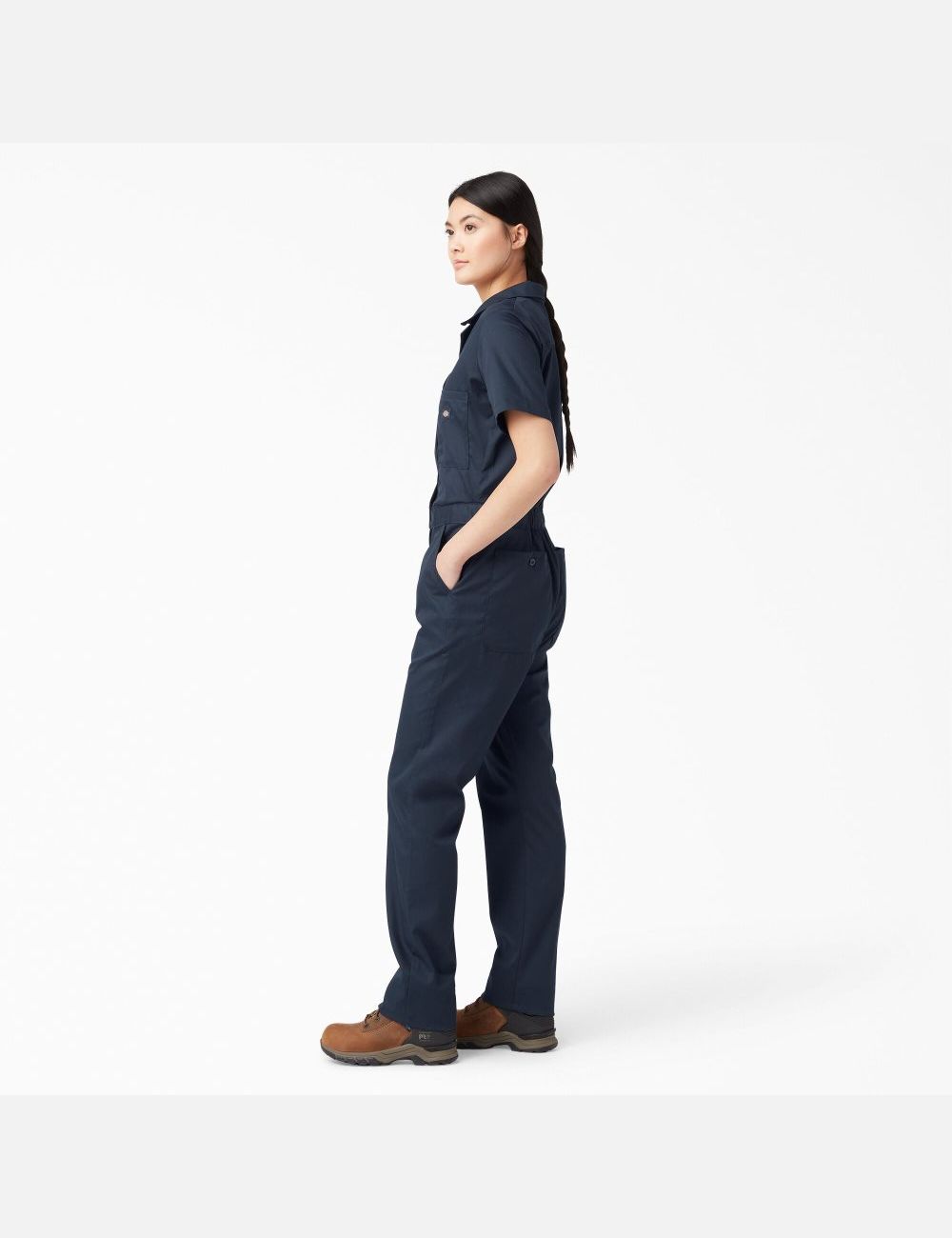 Dark Navy Dickies FLEX Cooling Short Sleeve Coveralls | 648FTHWVK