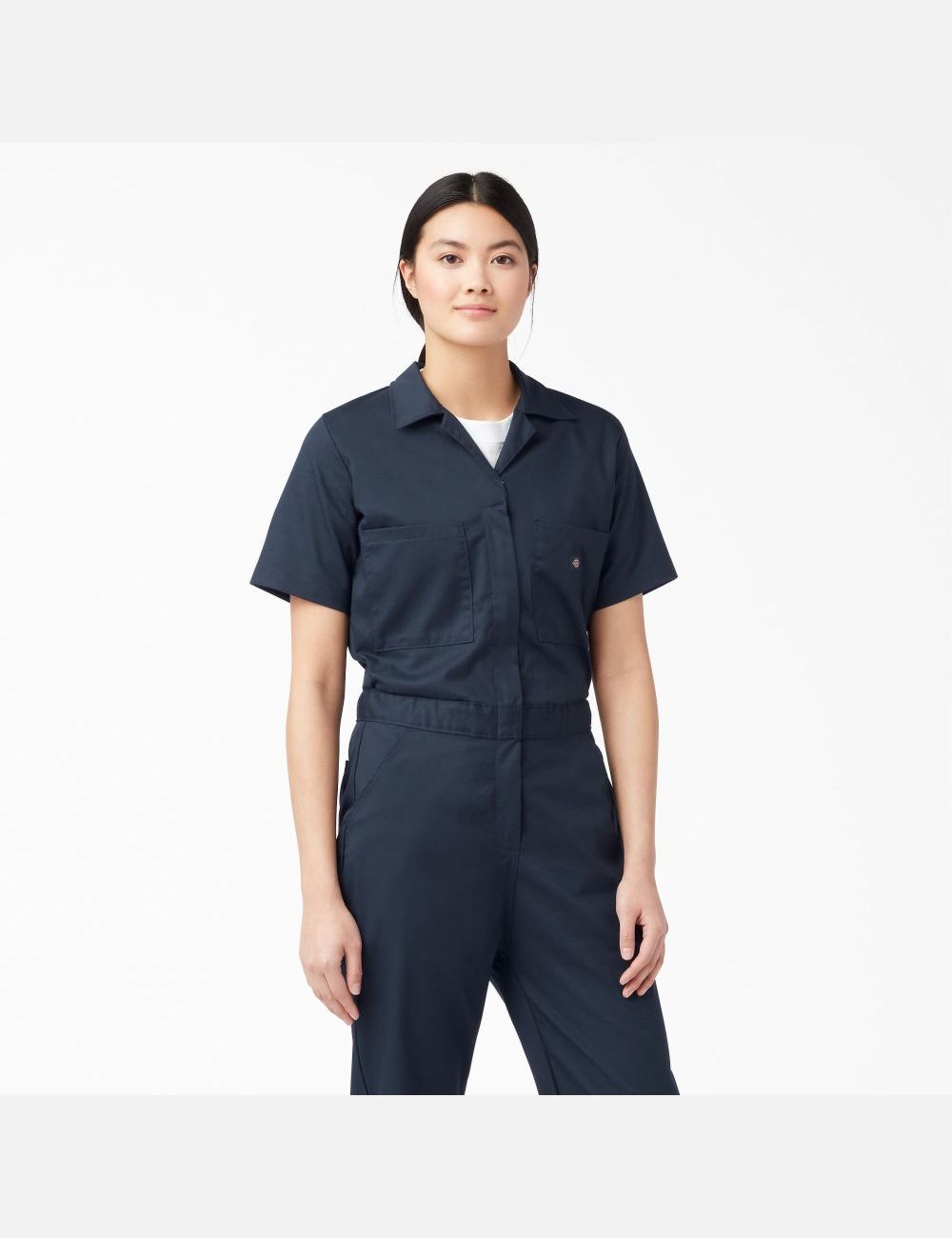 Dark Navy Dickies FLEX Cooling Short Sleeve Coveralls | 648FTHWVK