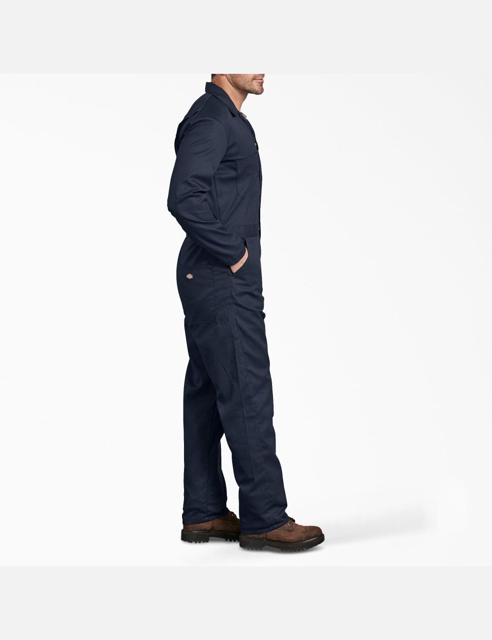 Dark Navy Dickies FLEX Long Sleeve Coveralls | 561INWQOY