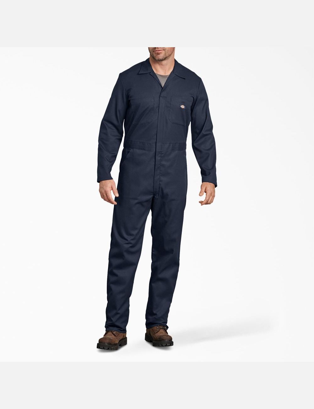 Dark Navy Dickies FLEX Long Sleeve Coveralls | 561INWQOY