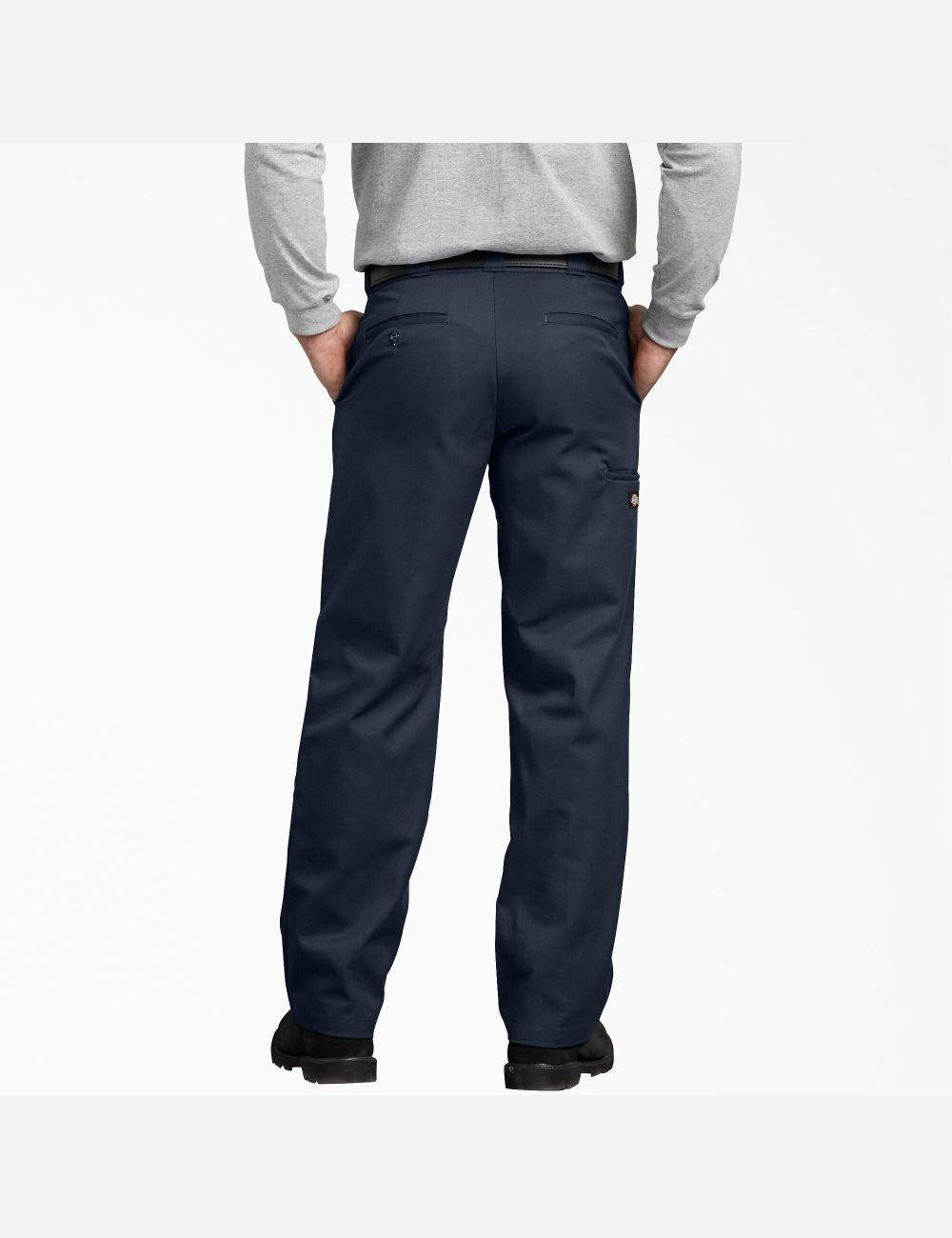 Dark Navy Dickies FLEX Regular Double Knee Pants | 925YJKVIB