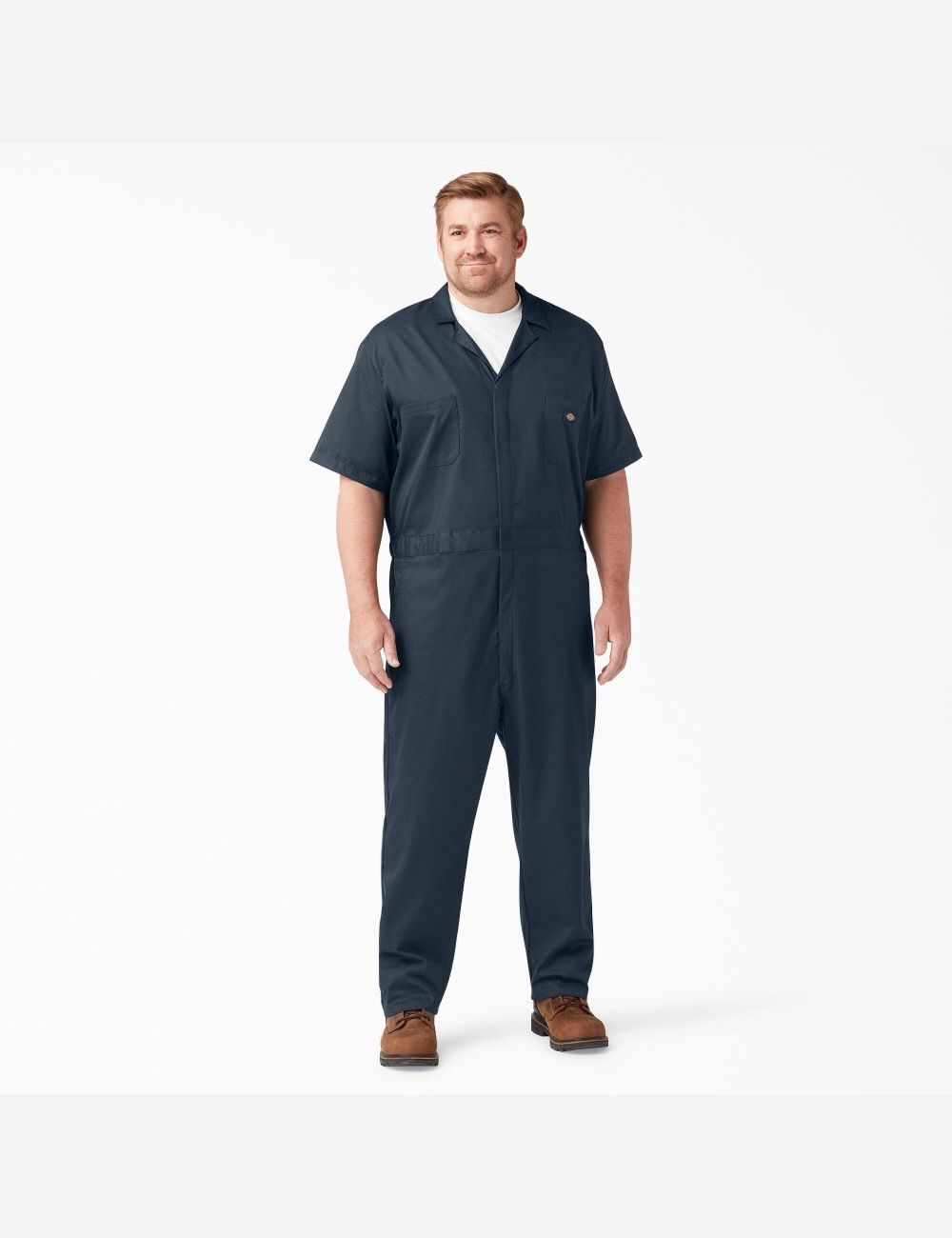 Dark Navy Dickies FLEX Short Sleeve Coveralls | 126DNAYVX