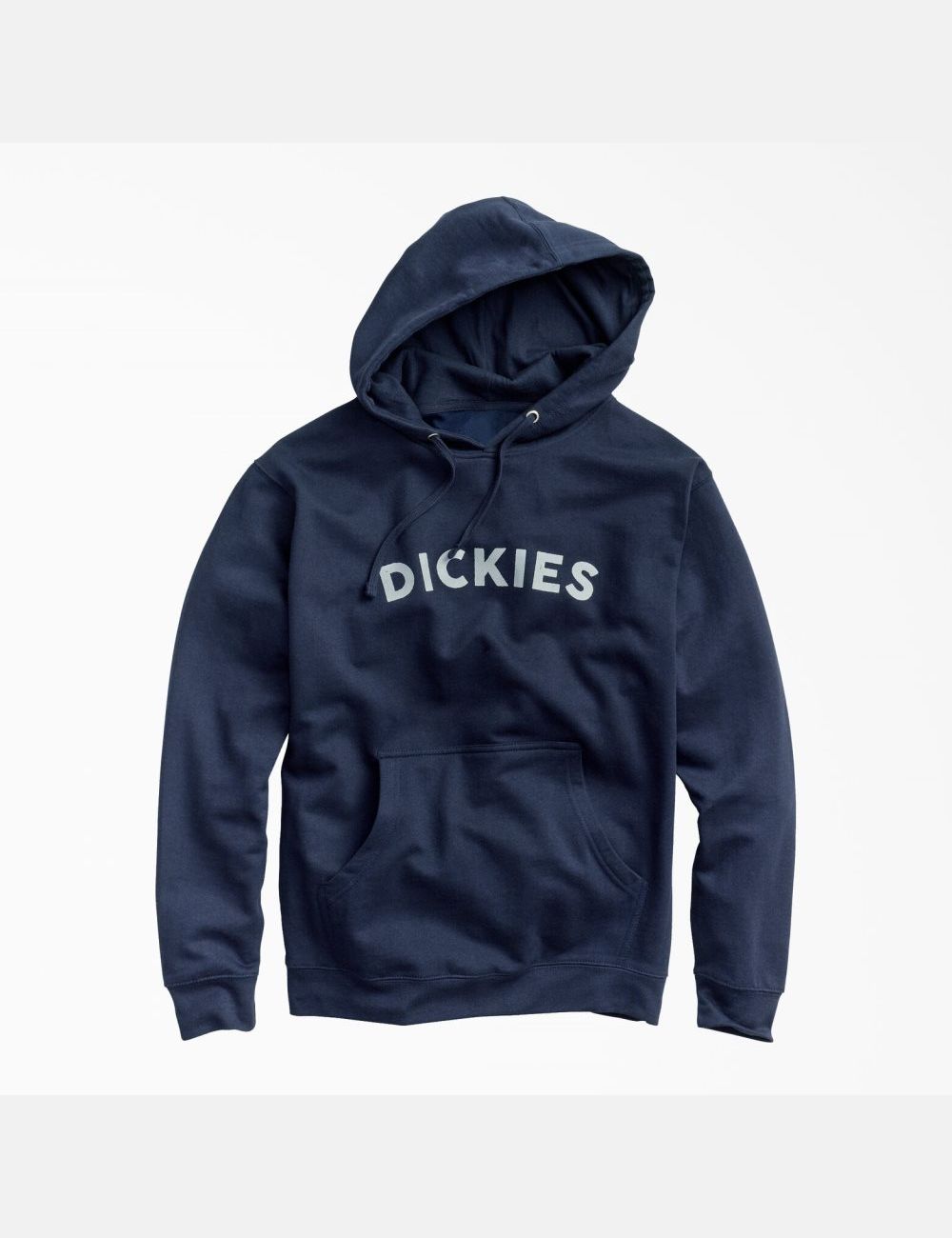 Dark Navy Dickies Fleece Block Logo Hoodies | 143RXZGCD