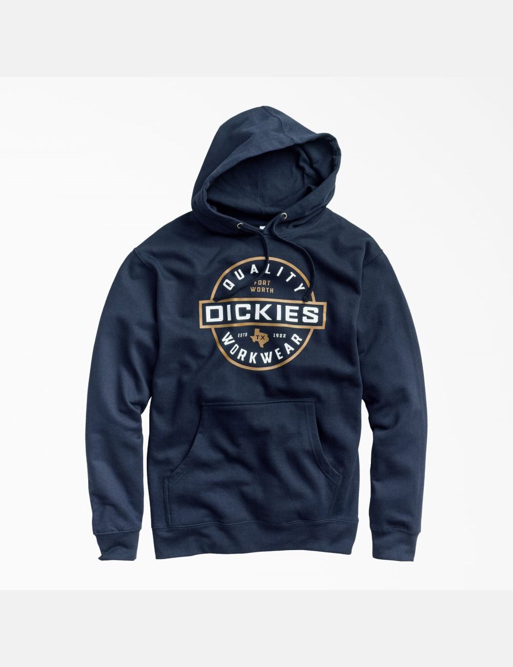 Dark Navy Dickies Fleece Quality Workwear Graphic Hoodies | 580AEWQVU