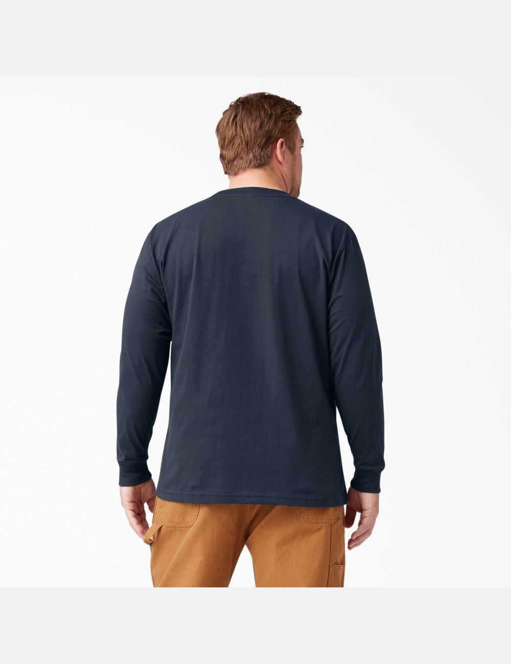 Dark Navy Dickies Heavyweight Crew Neck Shirts | 829KCYZMB