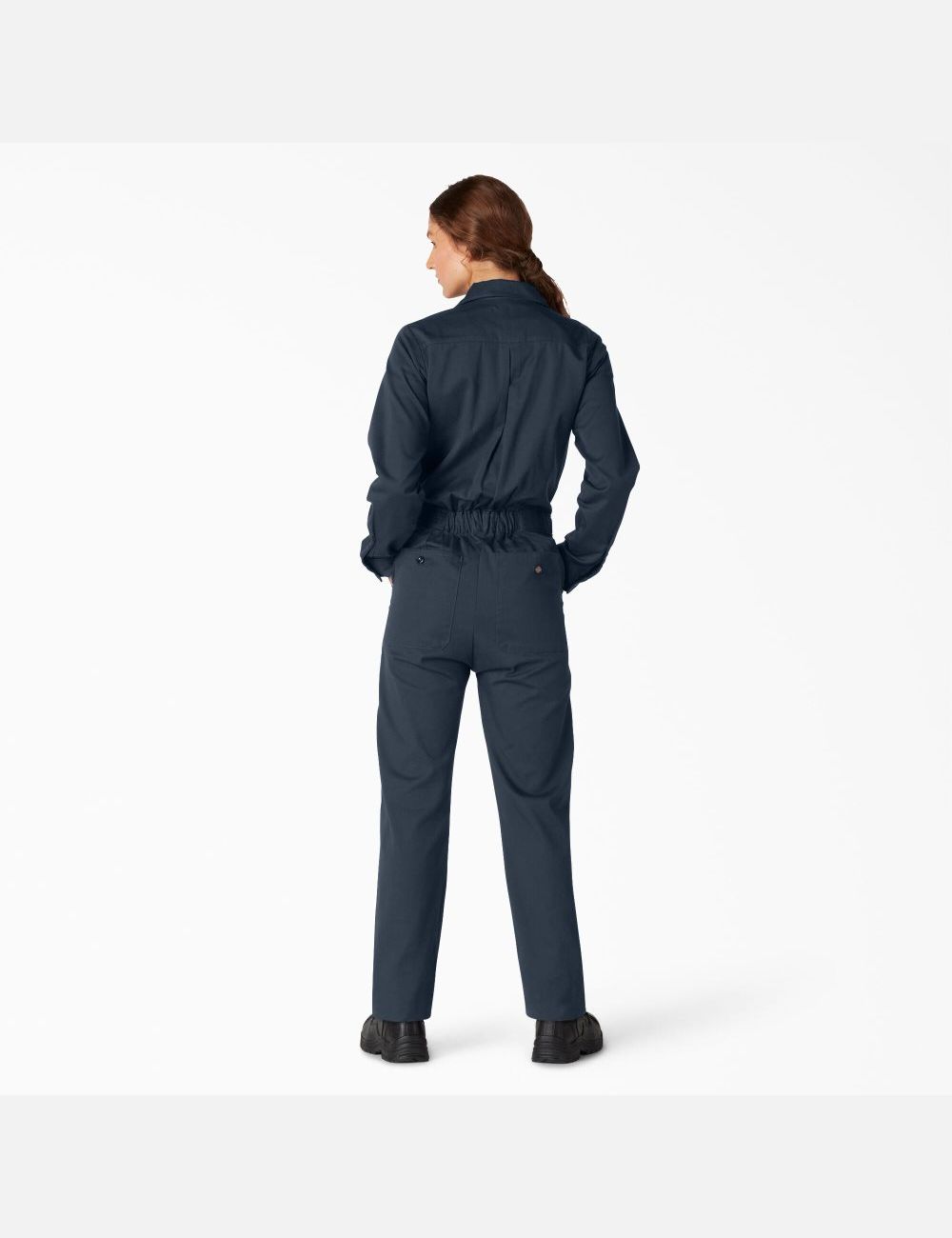 Dark Navy Dickies Long Sleeve Coveralls | 695MPKHBJ