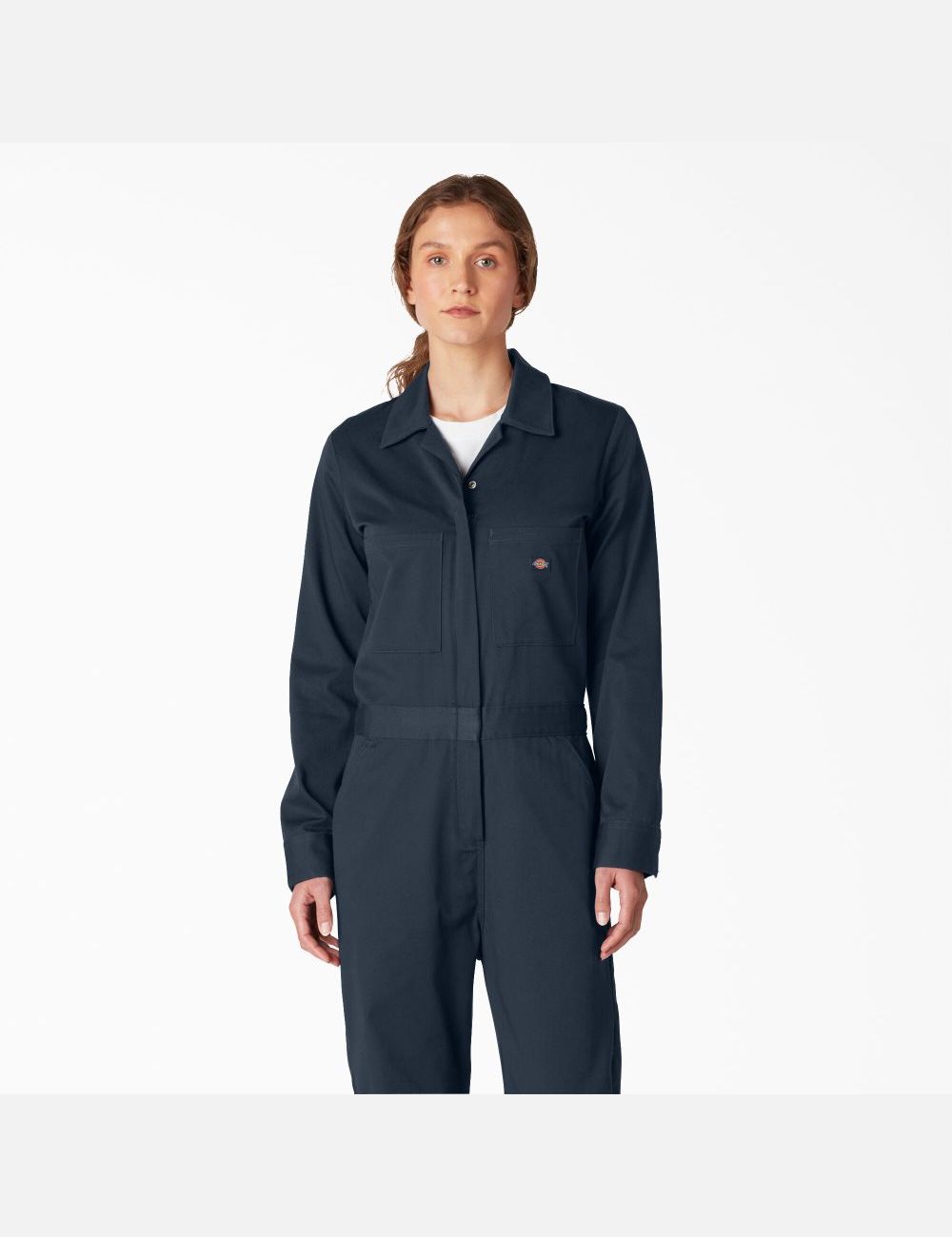 Dark Navy Dickies Long Sleeve Coveralls | 695MPKHBJ