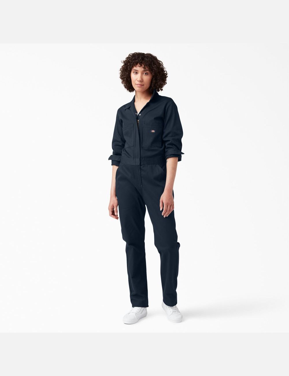 Dark Navy Dickies Long Sleeve Coveralls | 695MPKHBJ