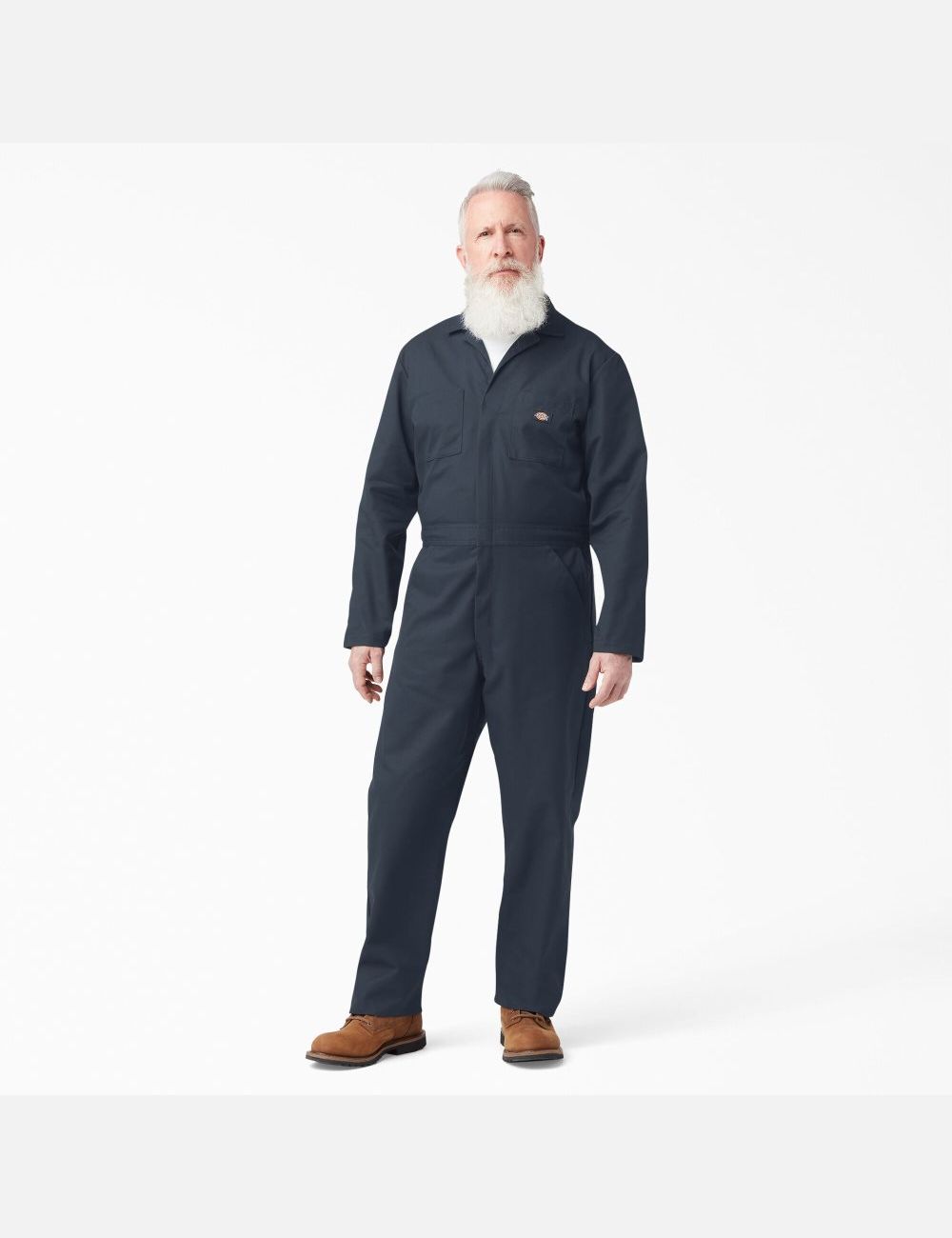 Dark Navy Dickies Long Sleeve Coveralls | 932YFWXDC