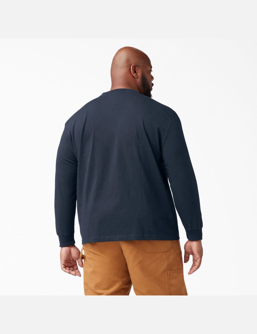 Dark Navy Dickies Long Sleeve Heavyweight Henley T-Shirts | 014LJNSFX