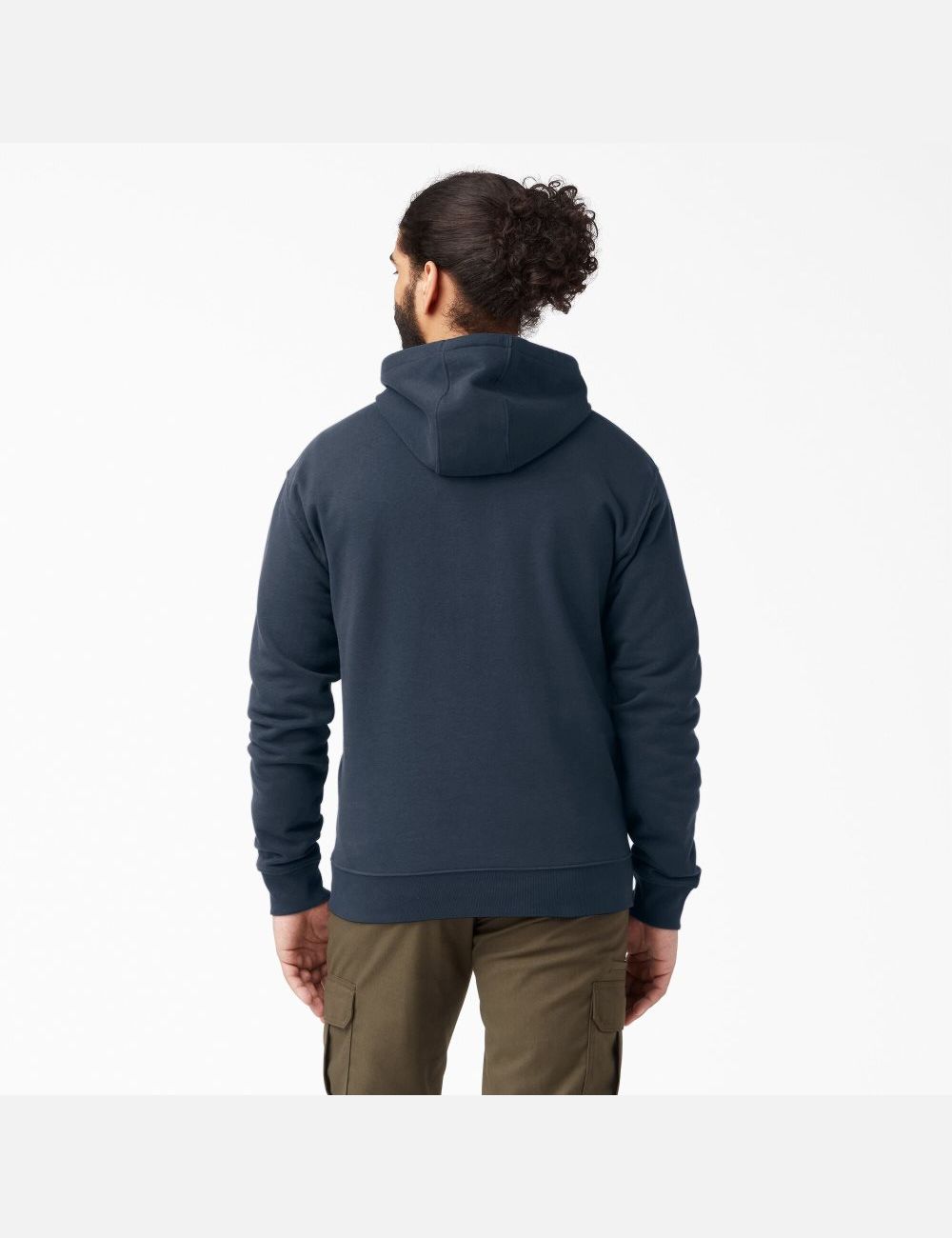 Dark Navy Dickies Midweight Fleece Hoodies | 498GLUZDE