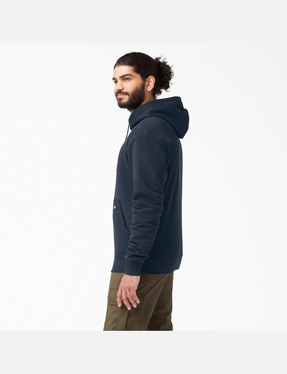 Dark Navy Dickies Midweight Fleece Hoodies | 498GLUZDE