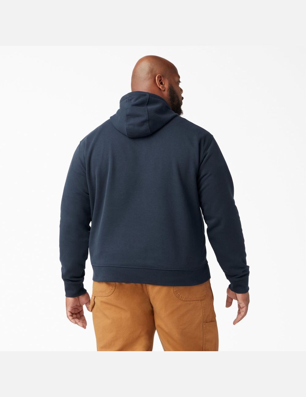 Dark Navy Dickies Midweight Fleece Hoodies | 498GLUZDE