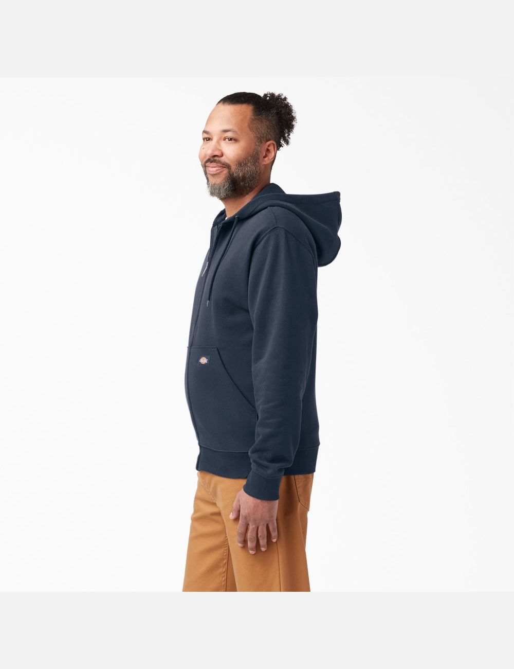 Dark Navy Dickies Midweight Fleece Zip Hoodies | 369EHSPVW