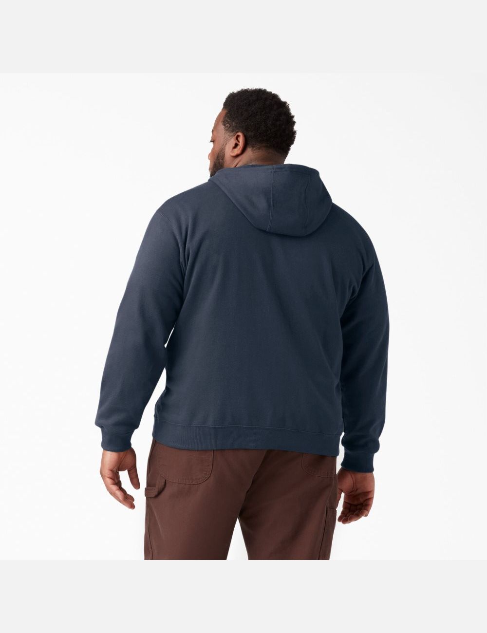 Dark Navy Dickies Midweight Fleece Zip Outerwear | 724TESYVP