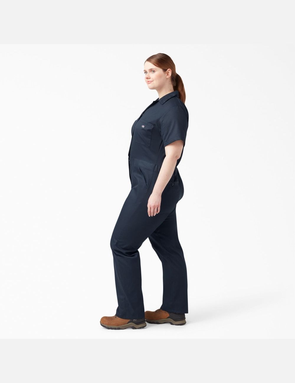 Dark Navy Dickies Plus FLEX Cooling Short Sleeve Coveralls | 340BLXFCK