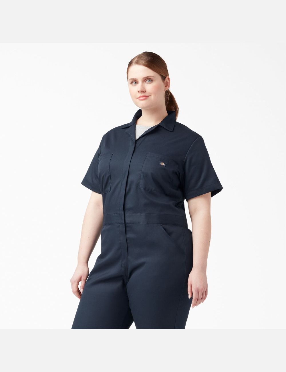 Dark Navy Dickies Plus FLEX Cooling Short Sleeve Coveralls | 340BLXFCK