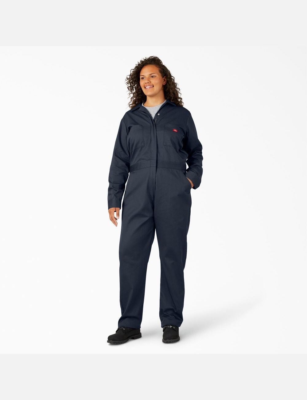 Dark Navy Dickies Plus Long Sleeve Coveralls | 140IUFVQE