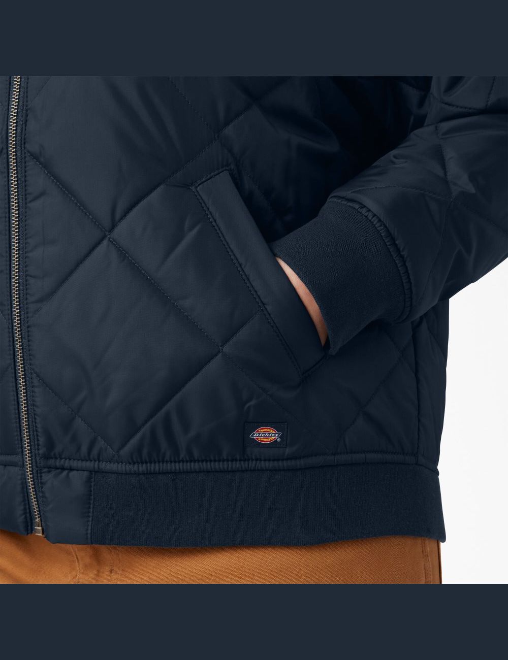 Dark Navy Dickies Plus Quilted Bomber Coats & Jackets | 195SQTGAZ