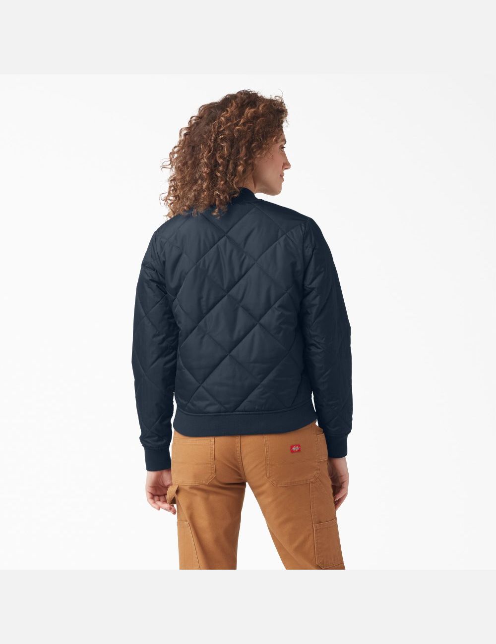 Dark Navy Dickies Quilted Bomber Coats & Jackets | 926RYUIHM