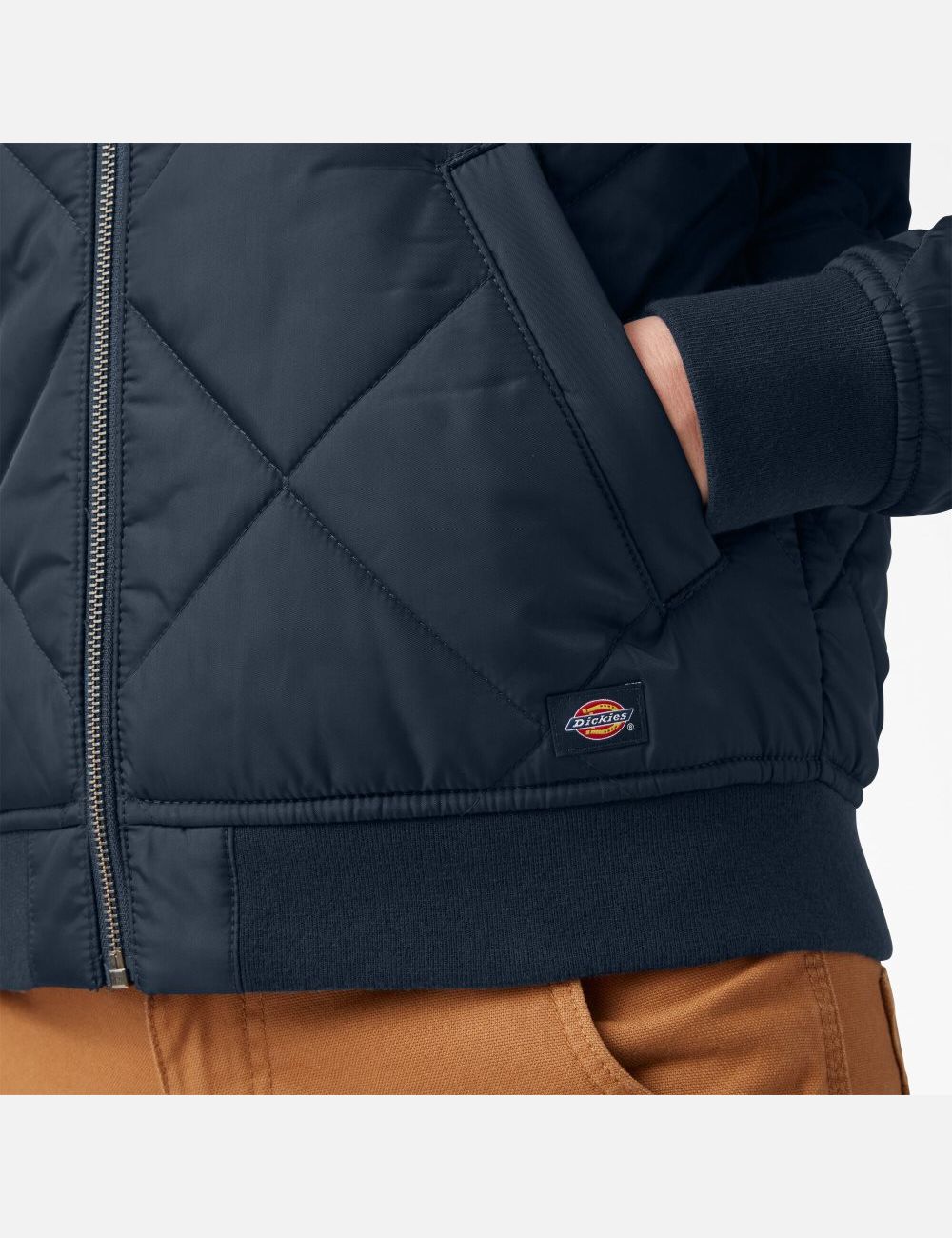 Dark Navy Dickies Quilted Bomber Coats & Jackets | 926RYUIHM