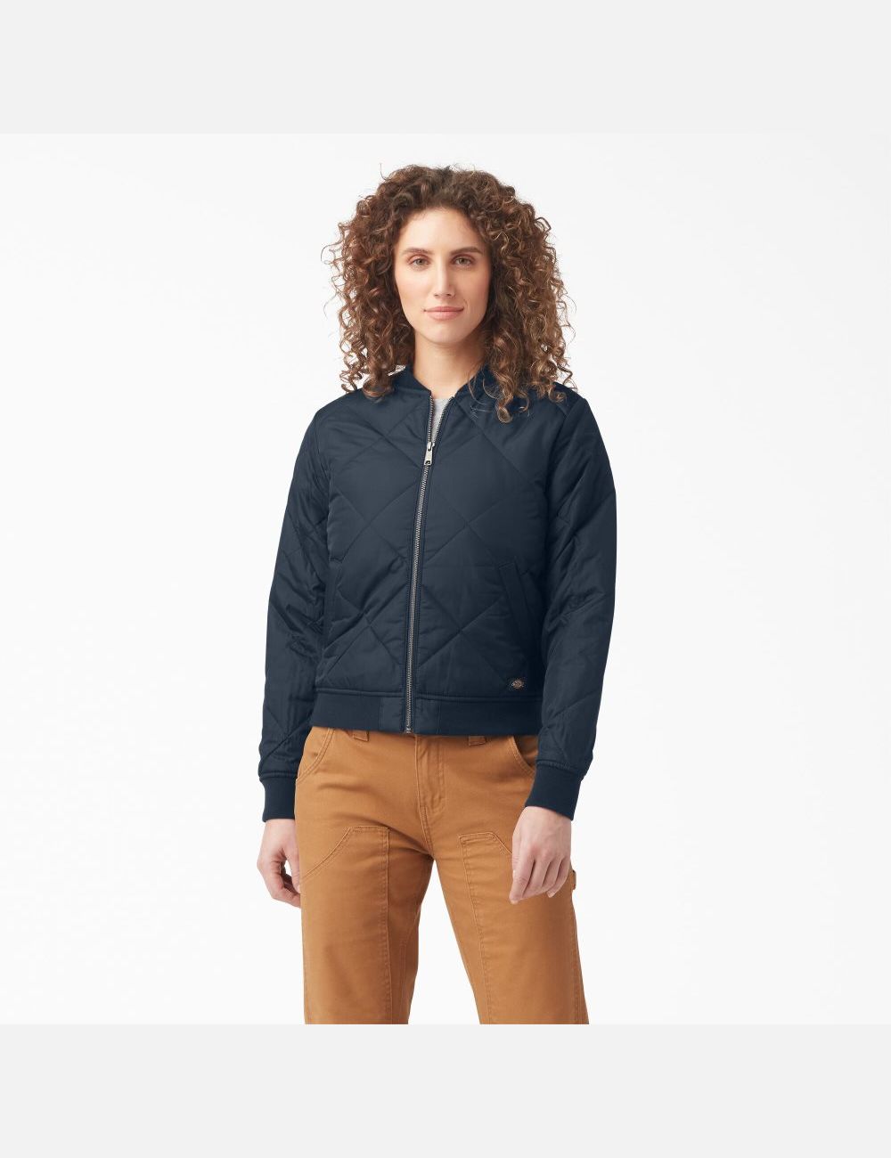 Dark Navy Dickies Quilted Bomber Coats & Jackets | 926RYUIHM