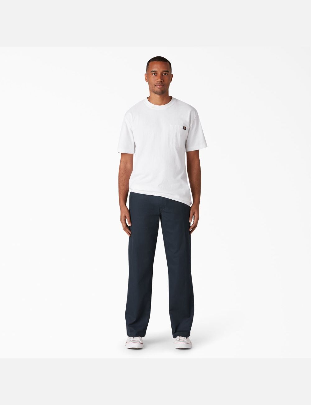 Dark Navy Dickies Regular Fit Twill & Ripstop Pants | 907PZWHVX