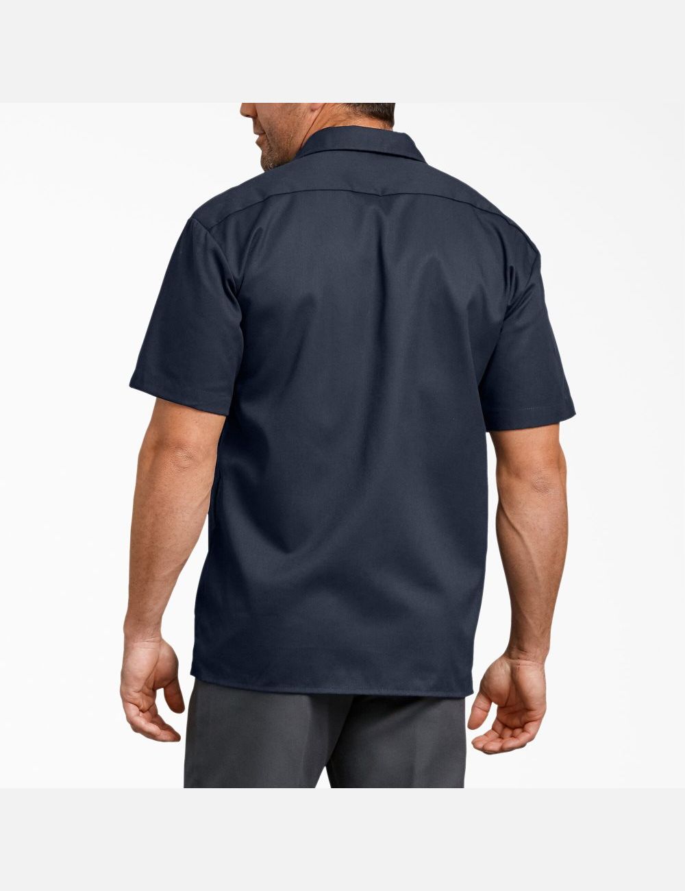 Dark Navy Dickies Relaxed Fit Short Sleeve Shirts | 593HDWQCN