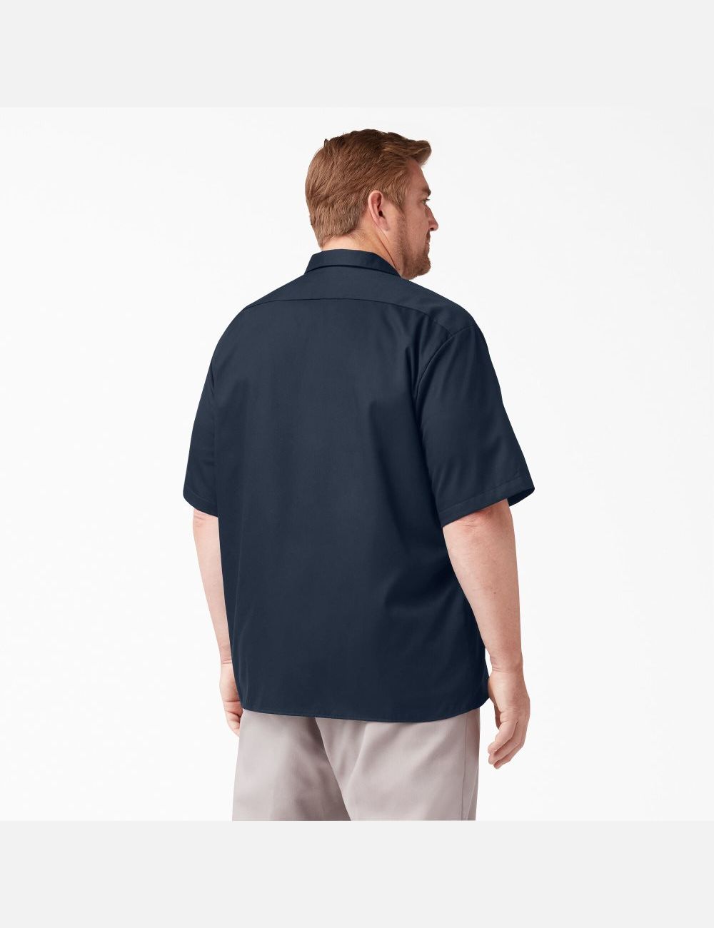 Dark Navy Dickies Relaxed Fit Short Sleeve Shirts | 593HDWQCN