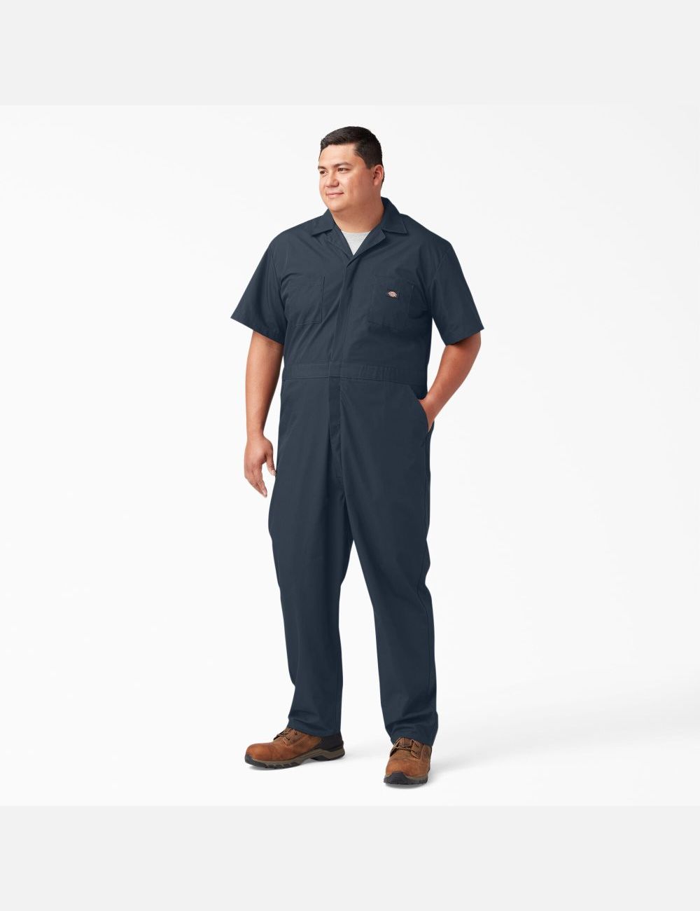 Dark Navy Dickies Short Sleeve Coveralls & Overalls | 542IUFDMS