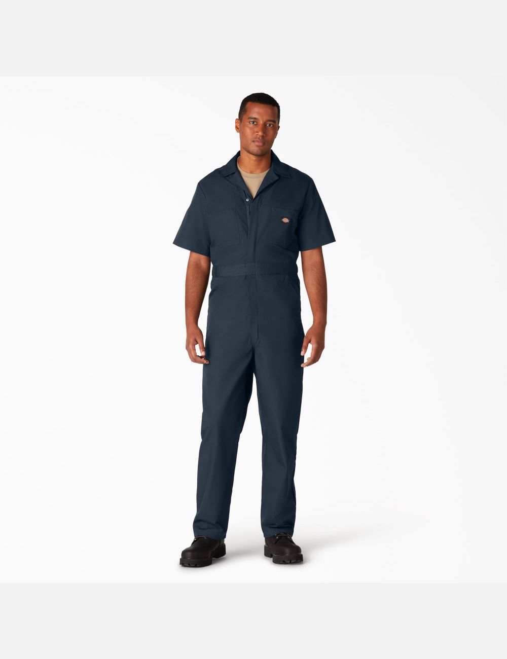 Dark Navy Dickies Short Sleeve Coveralls & Overalls | 542IUFDMS