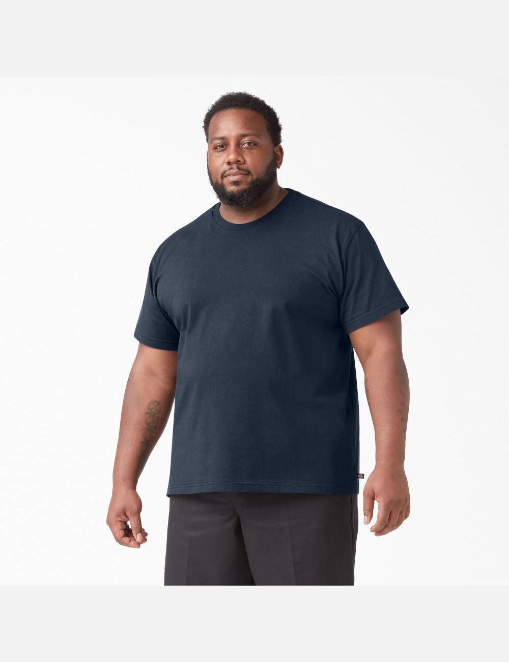 Dark Navy Dickies Short Sleeve Heavyweight Crew Neck T-Shirts | 197CVKAOI