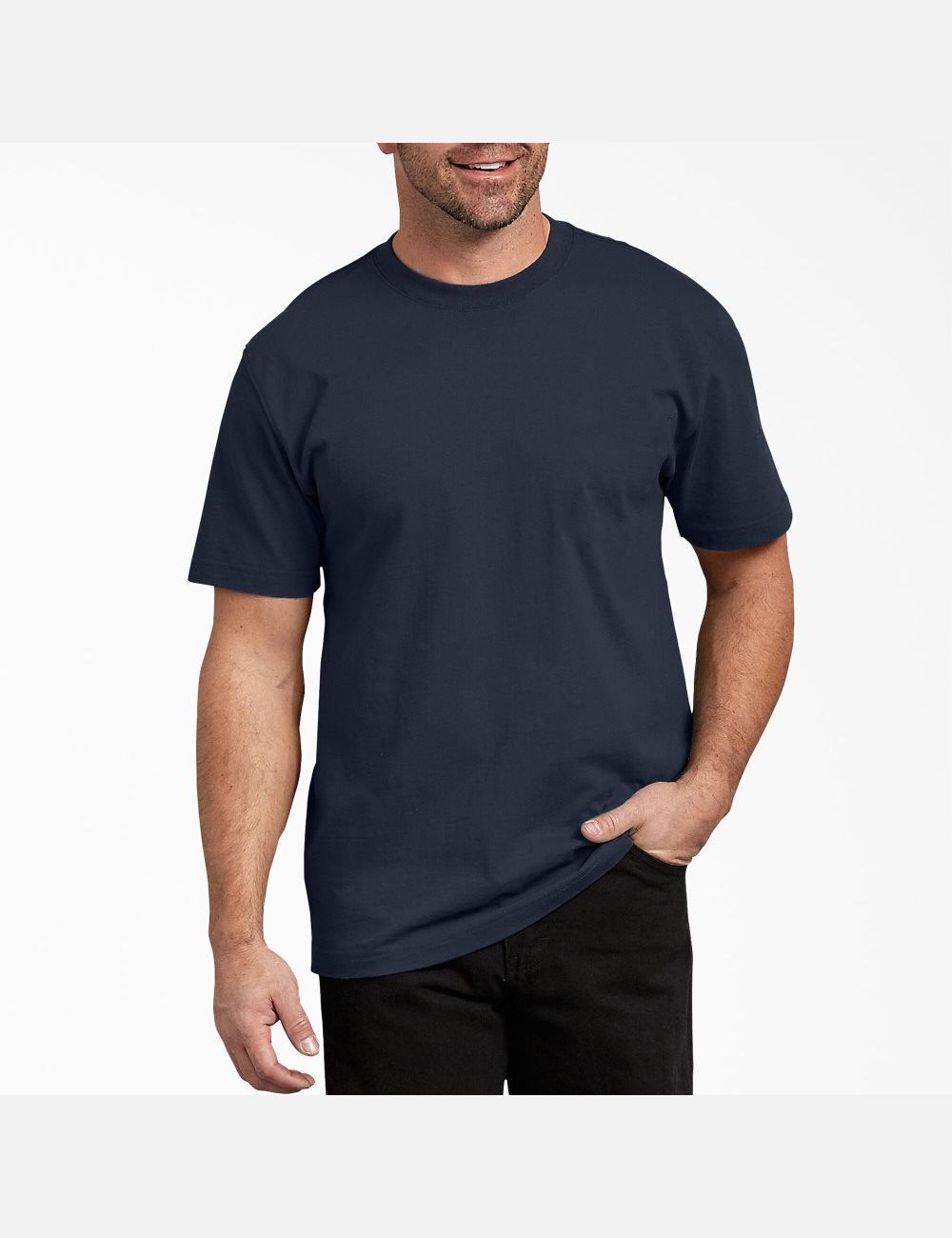 Dark Navy Dickies Short Sleeve Heavyweight Crew Neck T-Shirts | 197CVKAOI