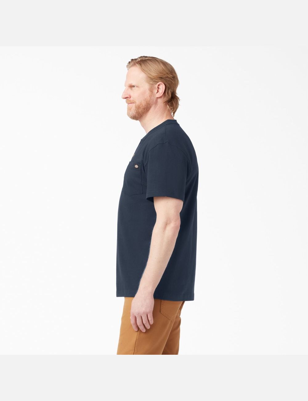 Dark Navy Dickies Short Sleeve Heavyweight Henley T-Shirts | 607TAFEYQ