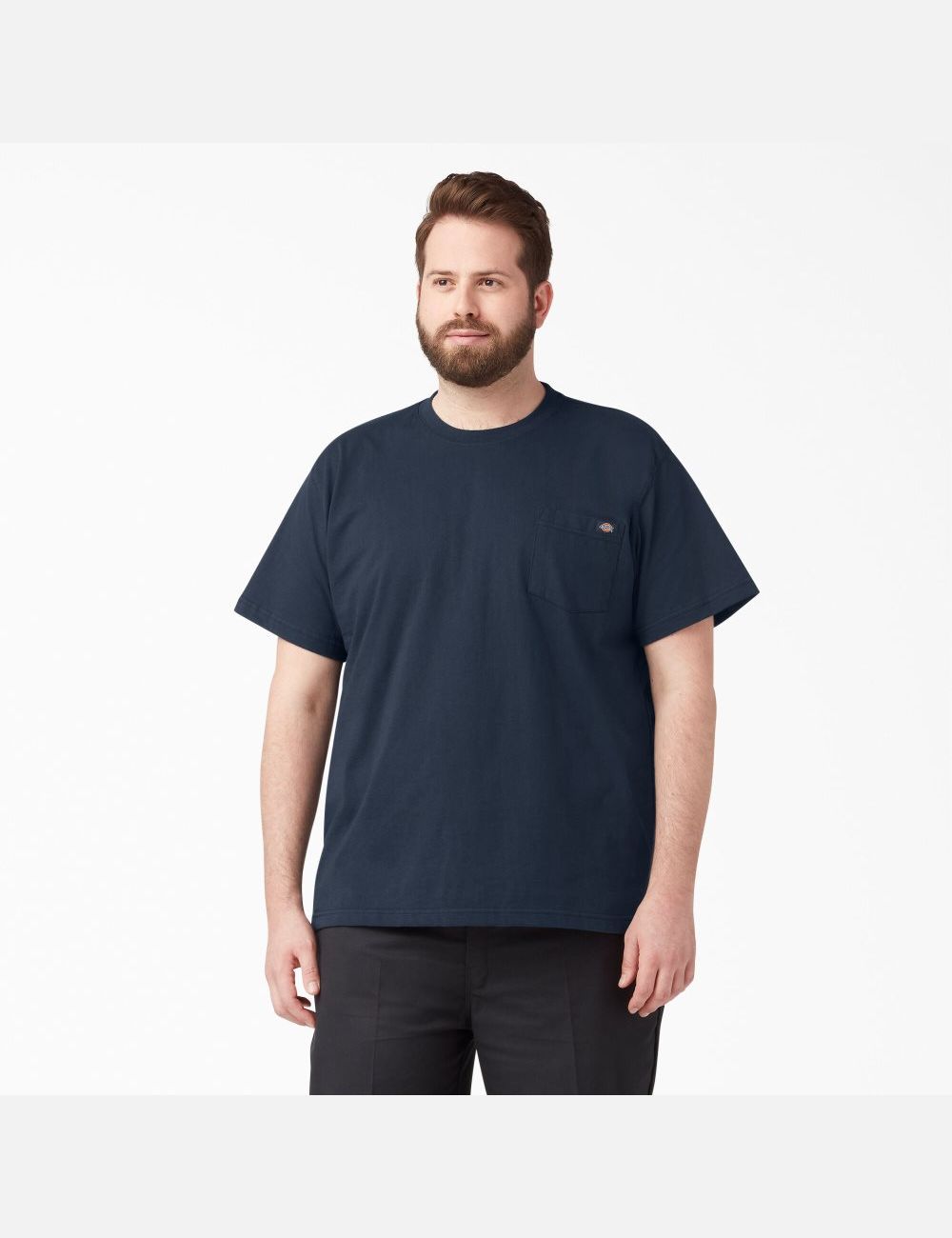 Dark Navy Dickies Short Sleeve Heavyweight Shirts | 635BUFKWX