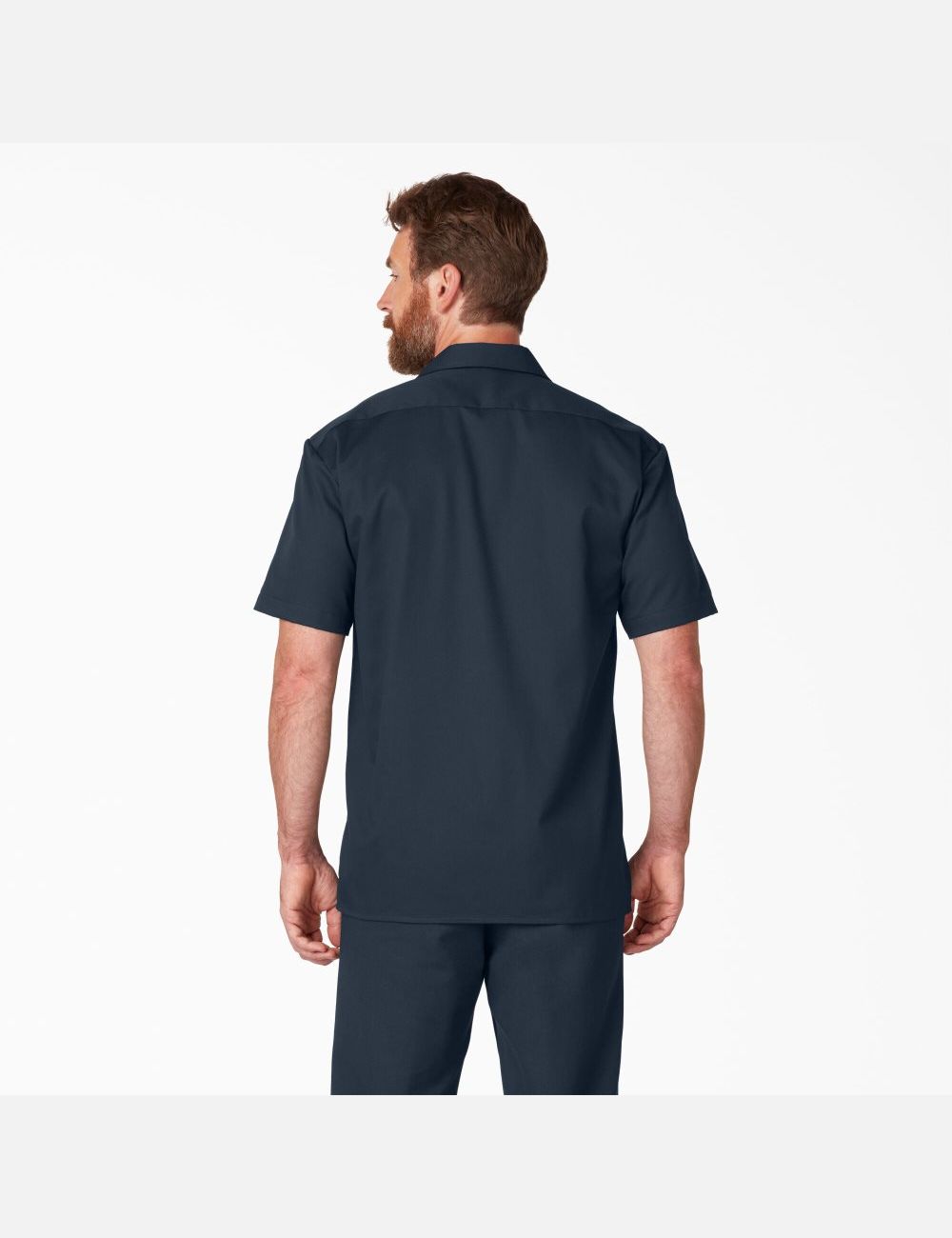 Dark Navy Dickies Short Sleeve Shirts | 895JVGPWD