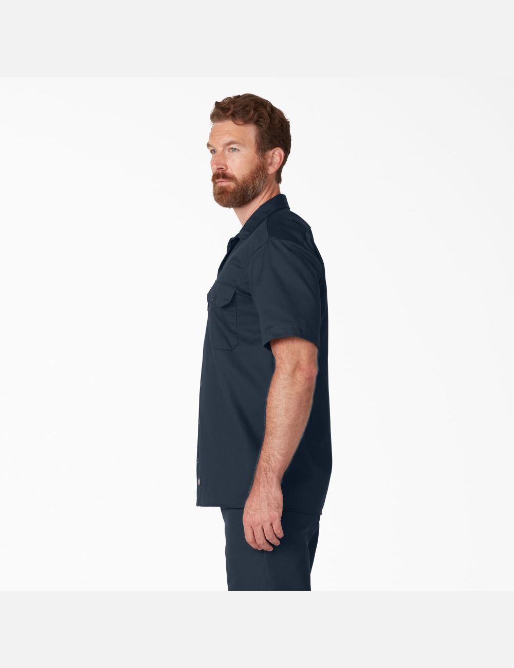 Dark Navy Dickies Short Sleeve Shirts | 895JVGPWD