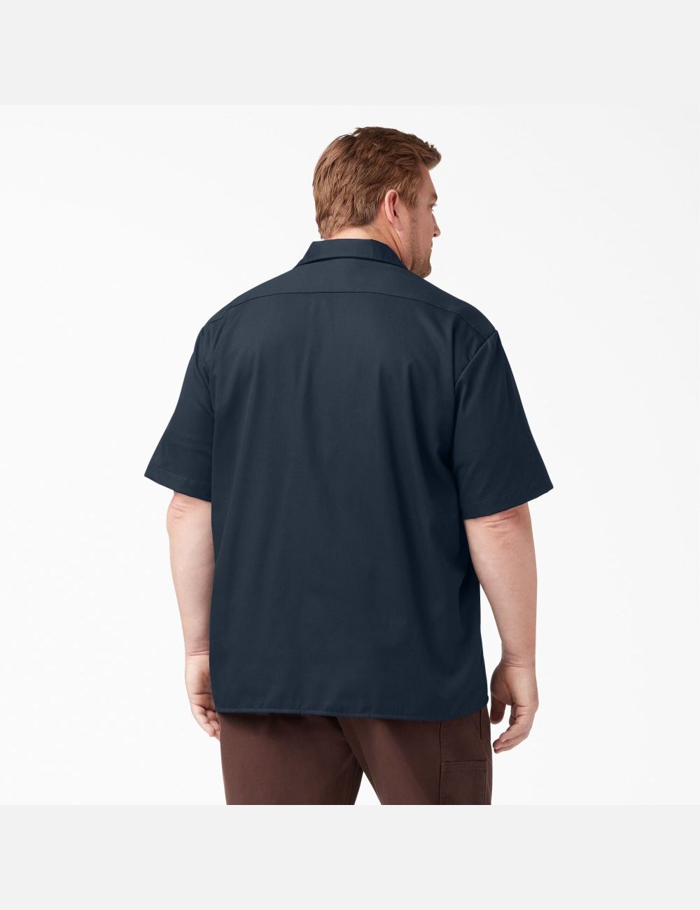 Dark Navy Dickies Short Sleeve Shirts | 895JVGPWD