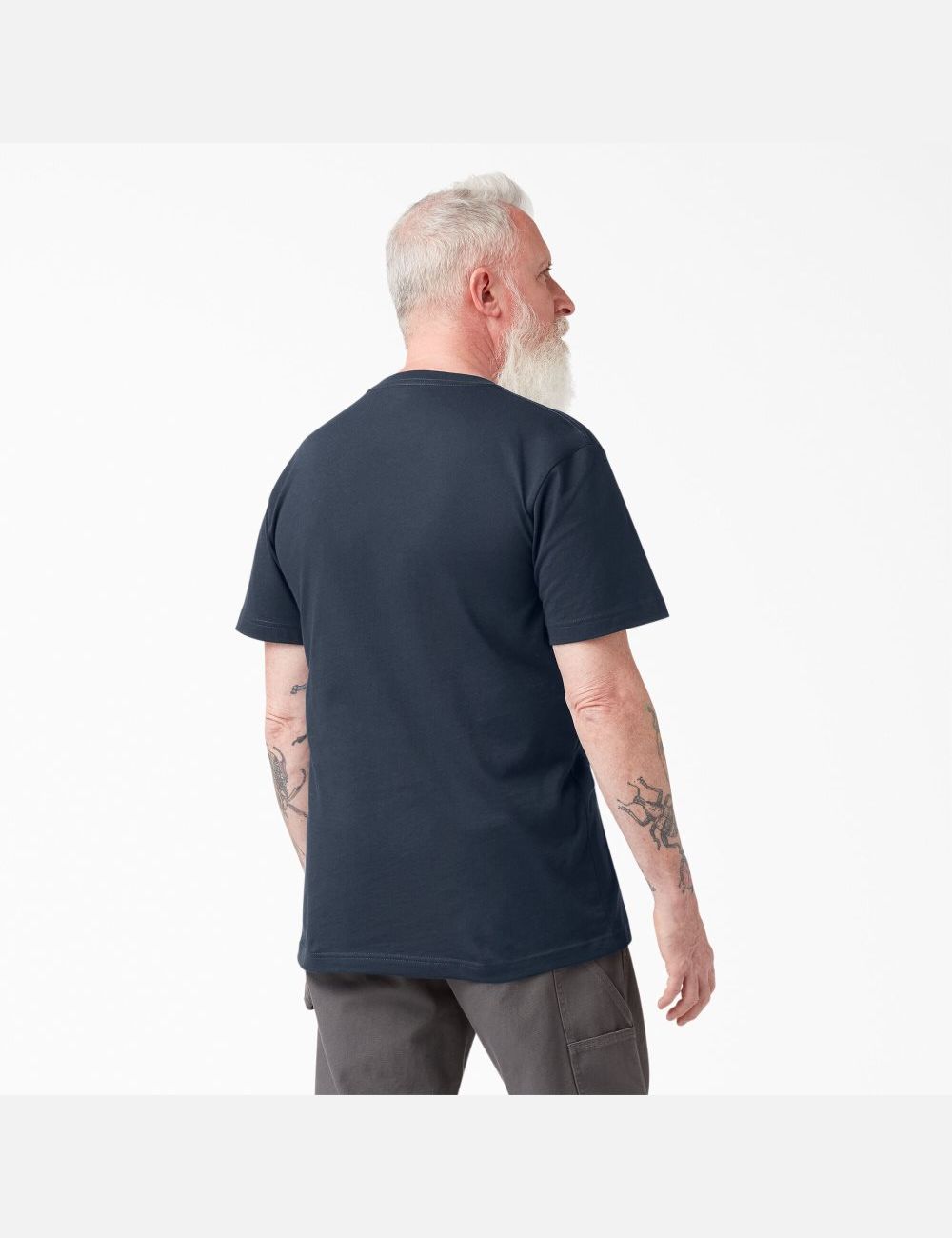 Dark Navy Dickies Short Sleeve Two Packs Shirts | 291ALMOYR