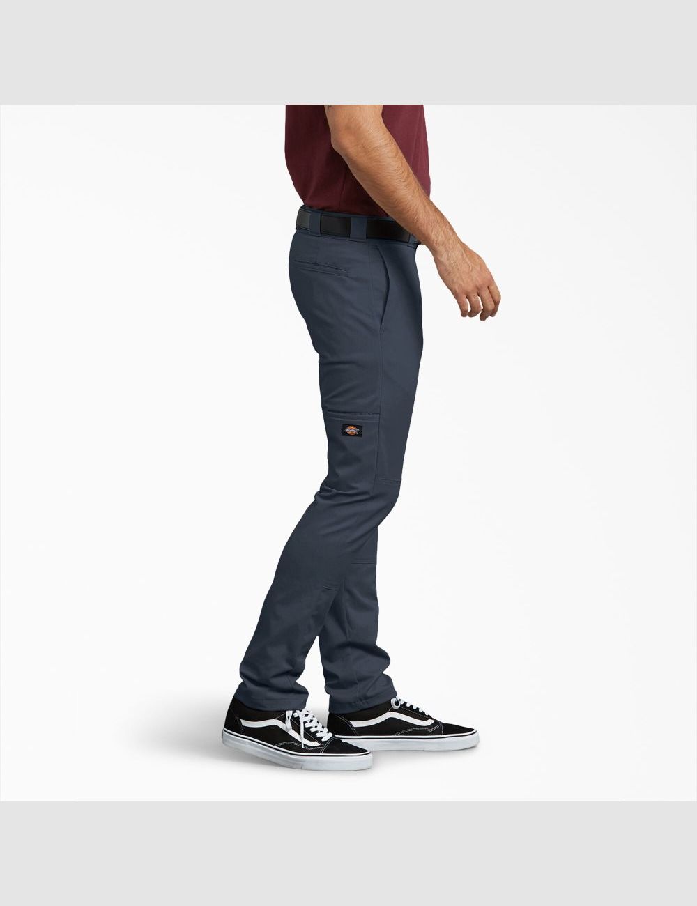 Dark Navy Dickies Skinny Fit Straight Leg Double Knee Pants | 617YZSOXR