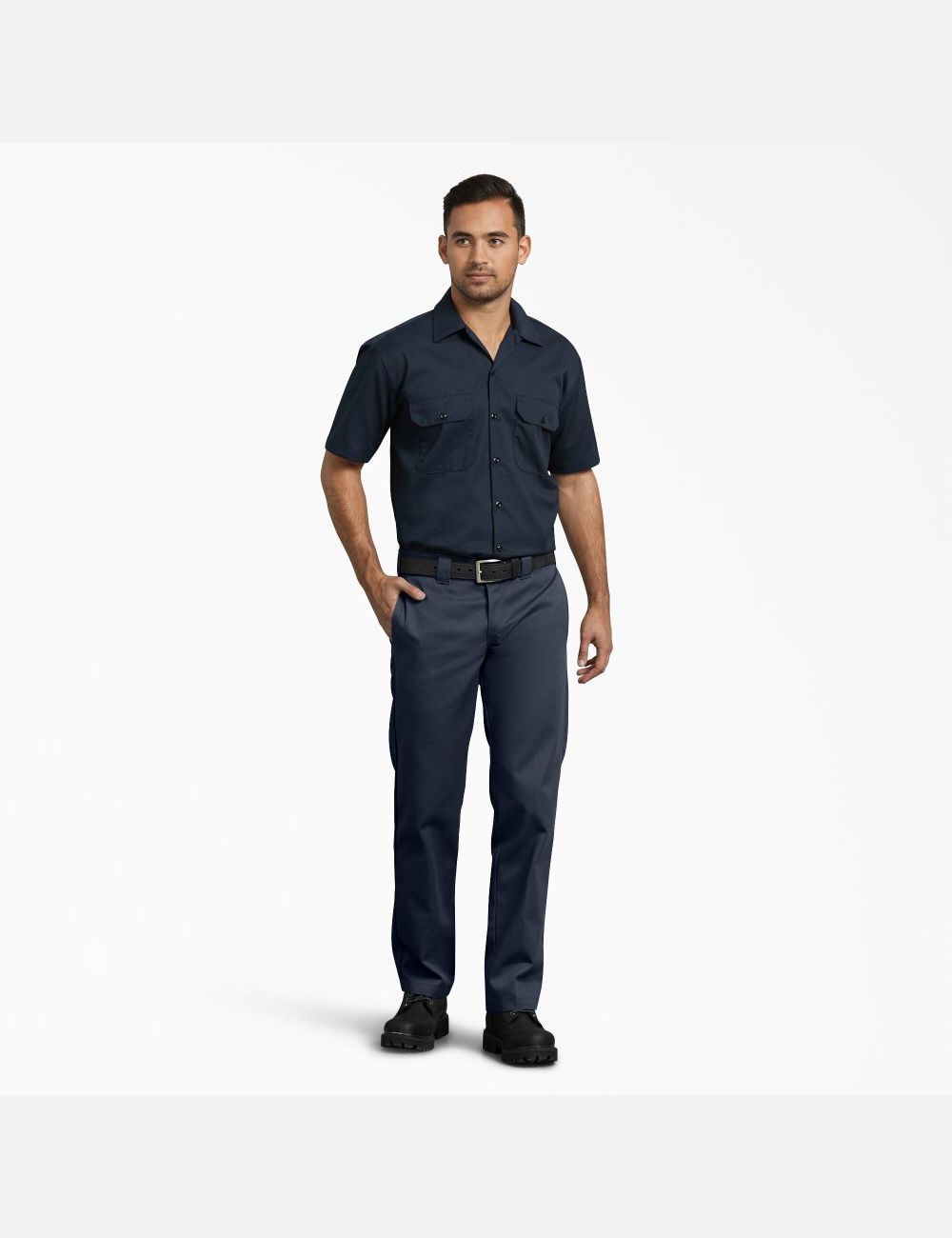 Dark Navy Dickies Slim Fit Straight Leg Work Pants | 872UHKPQS