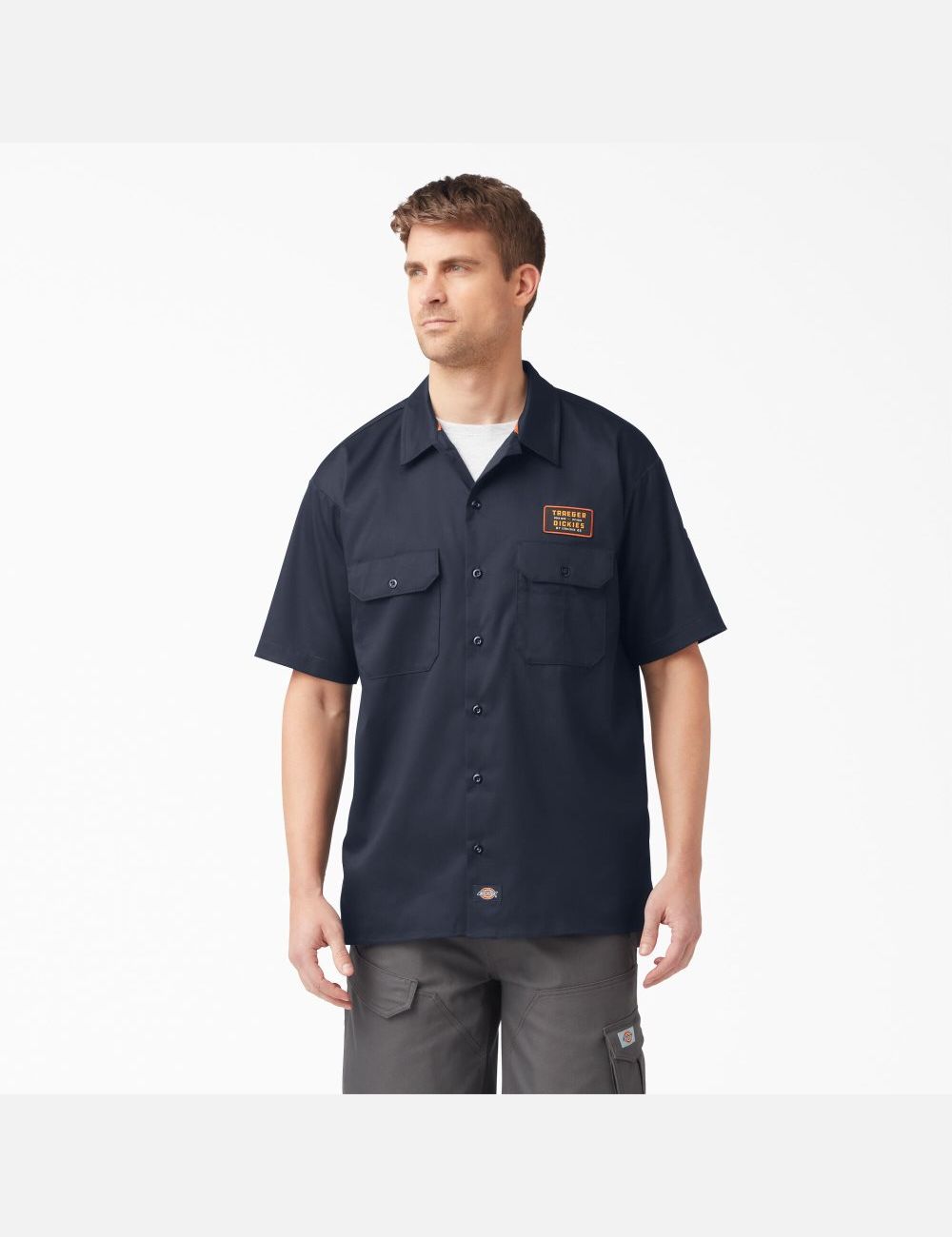 Dark Navy Dickies Traeger x Ultimate Grilling T-Shirts | 784UBYKCL