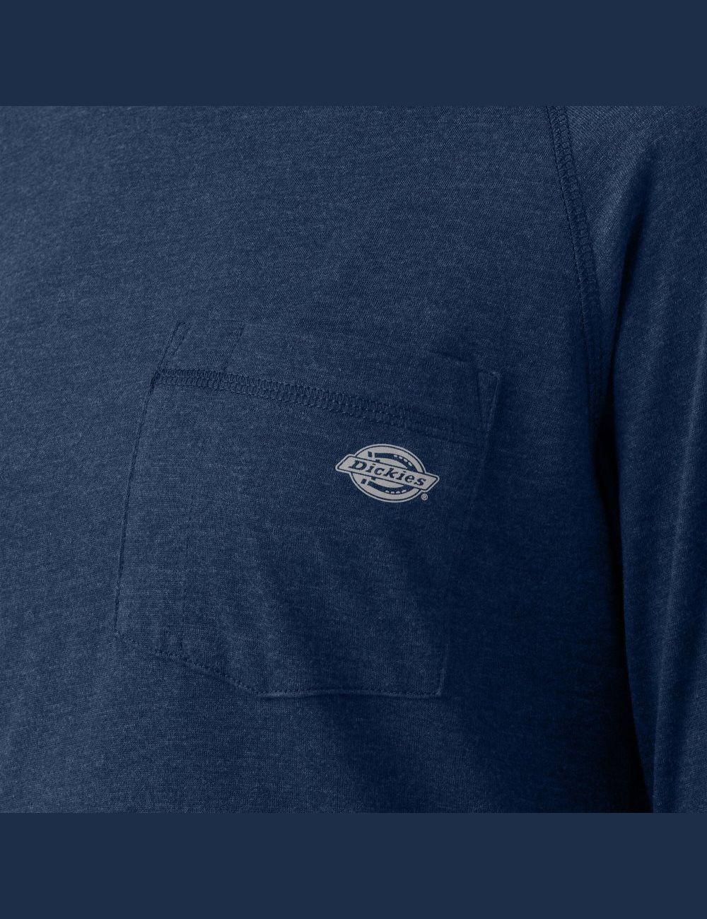 Dark Navy Heather Dickies Cooling Performance Sun Shirt | 362PSVHER