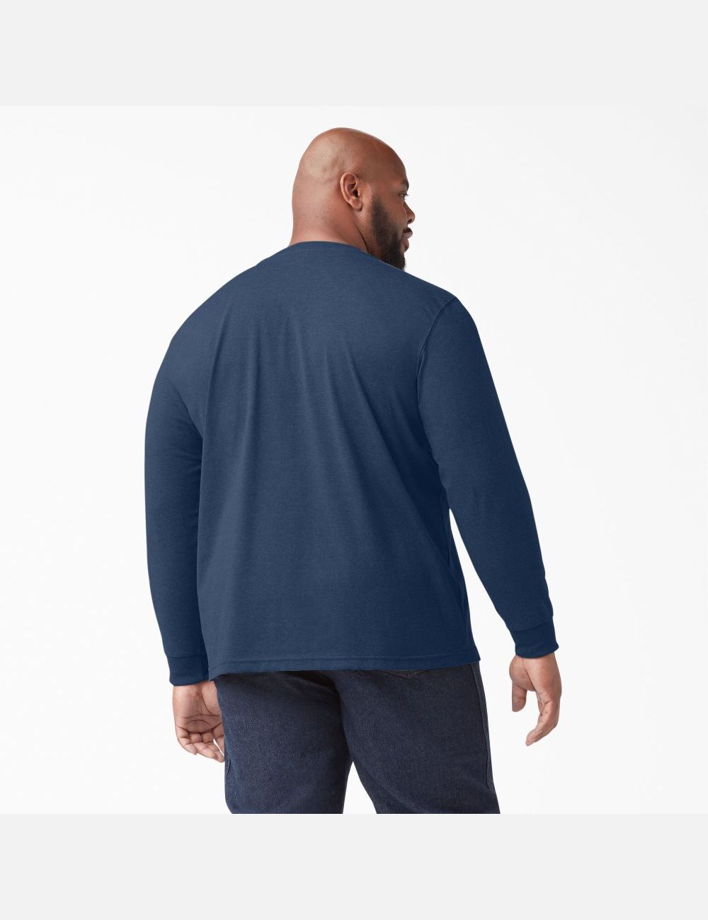 Dark Navy Heather Dickies Heathered Heavyweight Henley Shirts | 061SYRUQB