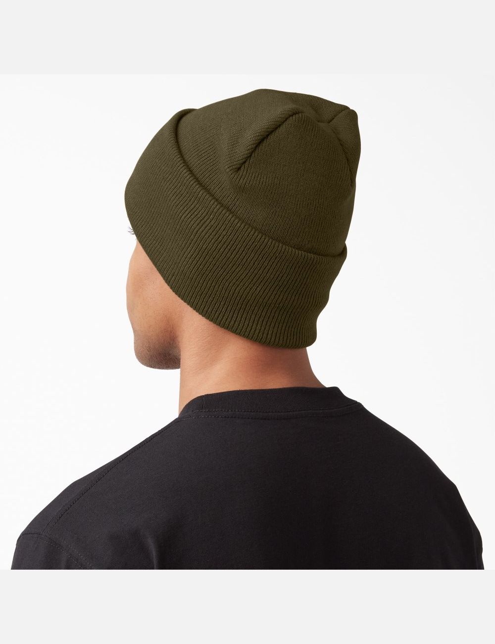 Dark Olive Dickies Cuffed Knit Hats | 714NYVOTF