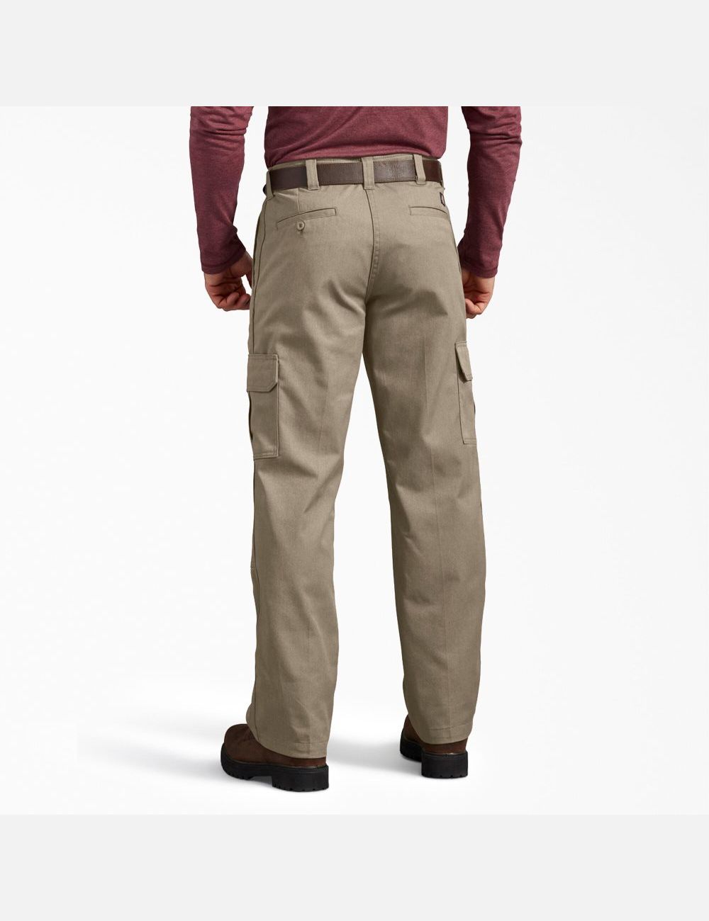 Desert Sand Dickies Active Waist Regular Cargo Pants | 718AFWXYS