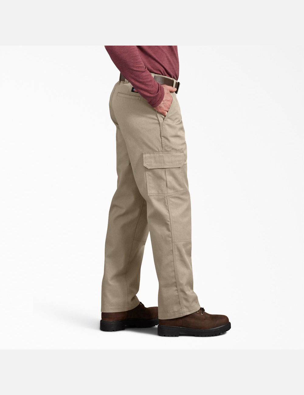 Desert Sand Dickies Active Waist Regular Cargo Pants | 718AFWXYS