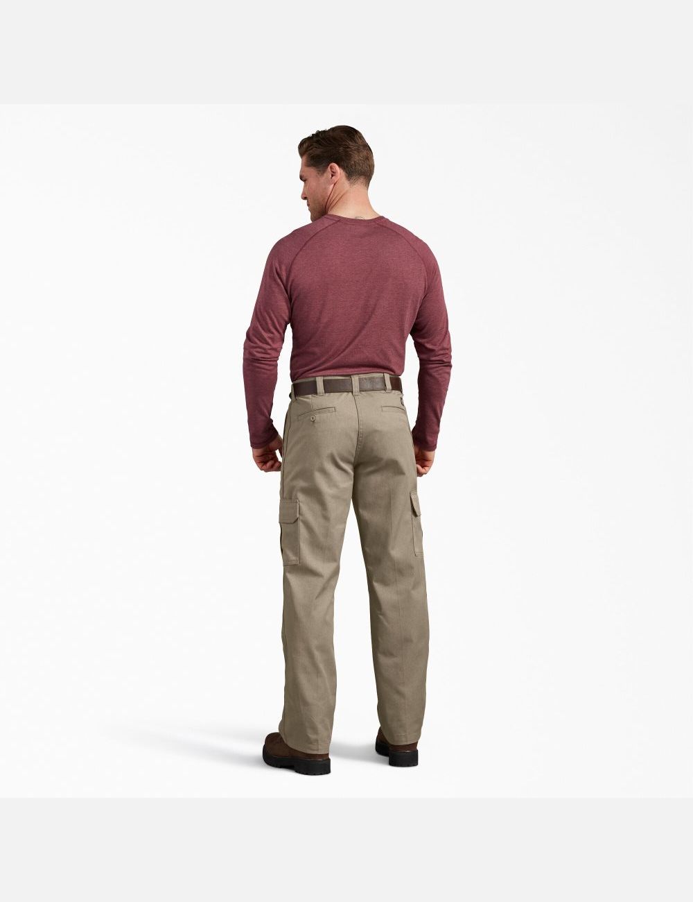 Desert Sand Dickies Active Waist Regular Cargo Pants | 718AFWXYS