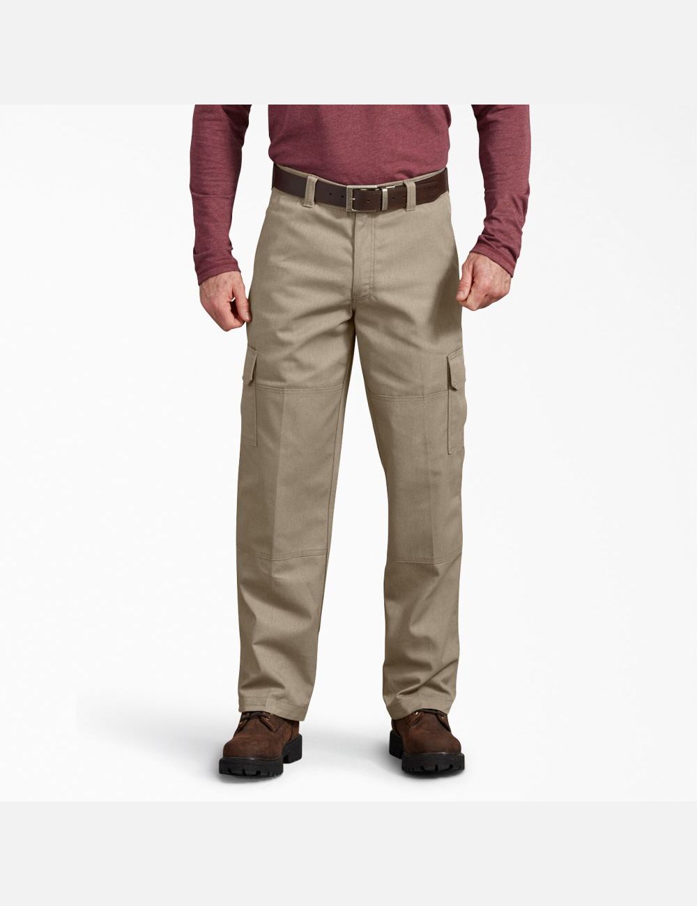 Desert Sand Dickies Active Waist Regular Cargo Pants | 718AFWXYS