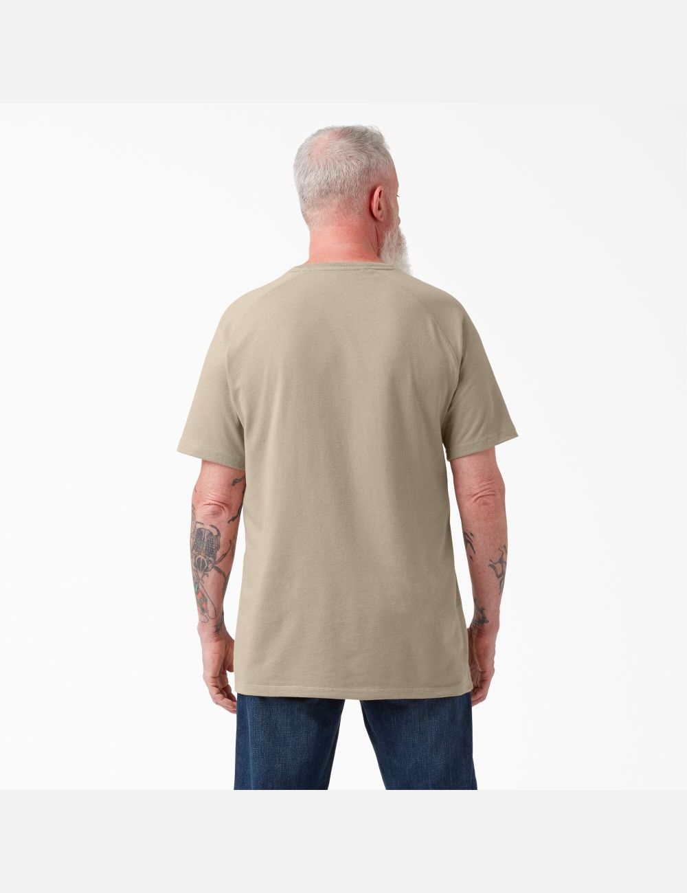 Desert Sand Dickies Cooling Short Sleeve Shirts | 308XSMUYE